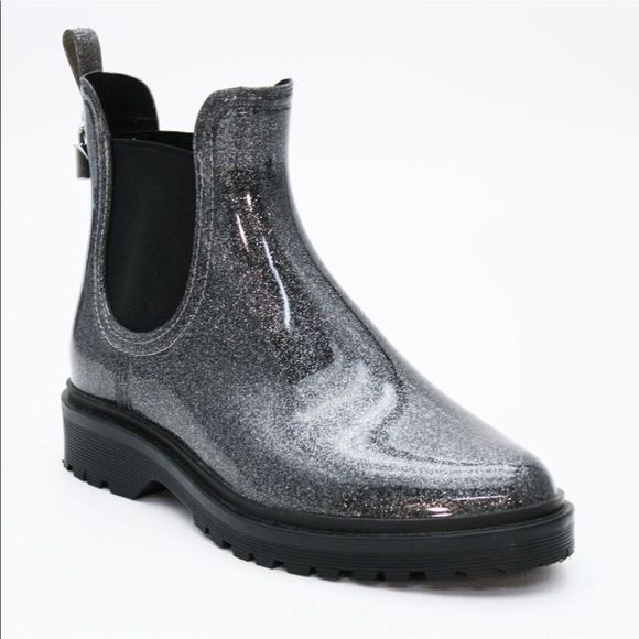 Michael Kors Tiptop Glitter Rain Boots - Picture 1 of 9